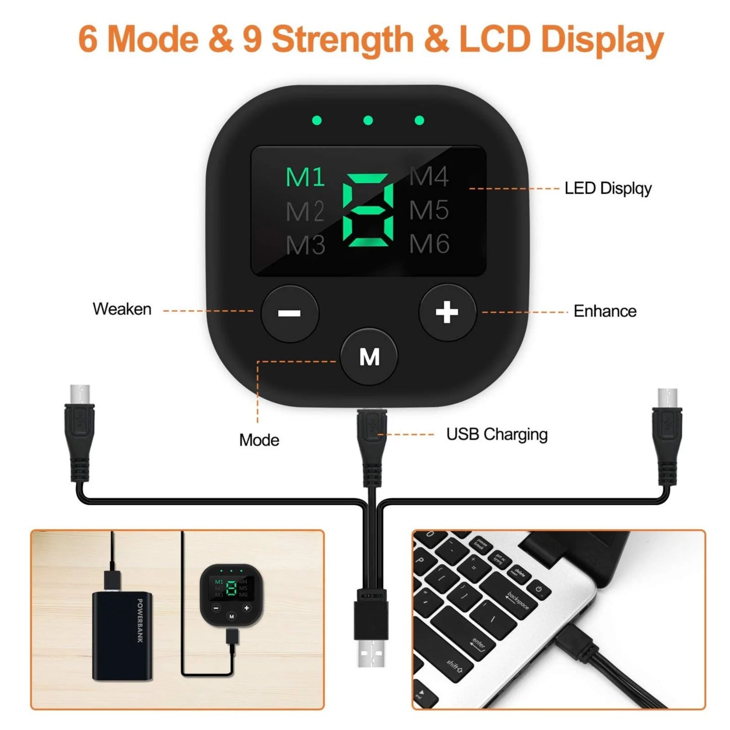 ABS Stimulator Workout Equipment, Ab Machine USB Rechargeable Gear for Abdomen/Arm/Leg, Strength Training Equipment for Men and Women