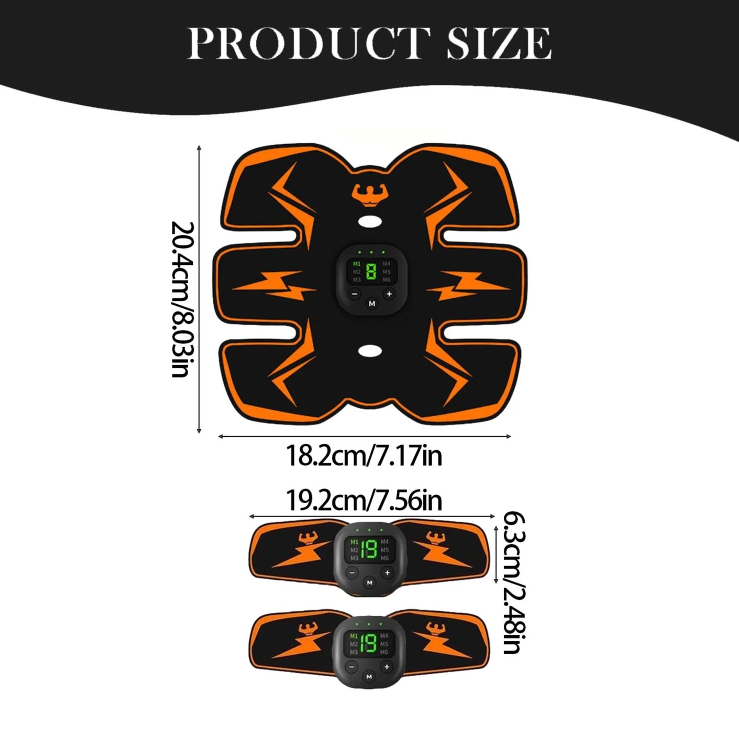 ABS Stimulator Workout Equipment, Ab Machine USB Rechargeable Gear for Abdomen/Arm/Leg, Strength Training Equipment for Men and Women